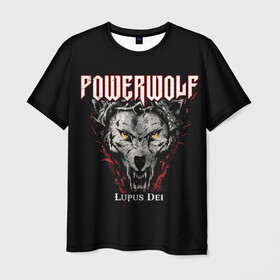 Мужская футболка 3D с принтом Powerwolf в Екатеринбурге, 100% полиэфир | прямой крой, круглый вырез горловины, длина до линии бедер | heavy metal | metal | powerwolf | группы | метал | музыка | пауэр метал | рок | хеви метал