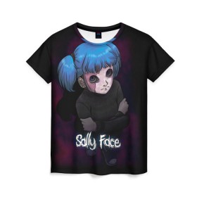 Женская футболка 3D с принтом Sally Face (17) в Екатеринбурге, 100% полиэфир ( синтетическое хлопкоподобное полотно) | прямой крой, круглый вырез горловины, длина до линии бедер | face | fisher | larry johnson | mask | sally | sally face | sally fisher | демоны | духи | маска | призраки | салли | салли фейс | салли фишер | фейс