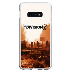 Чехол для Samsung S10E с принтом Tom Clancys The Division в Екатеринбурге, Силикон | Область печати: задняя сторона чехла, без боковых панелей | Тематика изображения на принте: division | the division | the division 2 | tom clancys the division 2 | агенты | бандиты | белый дом | вашингтон | война | разруха | солдаты | турель