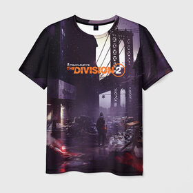 Мужская футболка 3D с принтом The Division 2 в Екатеринбурге, 100% полиэфир | прямой крой, круглый вырез горловины, длина до линии бедер | Тематика изображения на принте: 