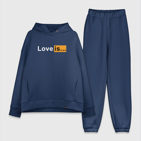 Женский костюм хлопок Oversize с принтом Love is... в Екатеринбурге,  |  | love | love is | любовь