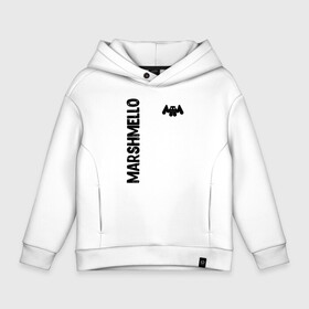 Детское худи Oversize хлопок с принтом Marshmello в Екатеринбурге, френч-терри — 70% хлопок, 30% полиэстер. Мягкий теплый начес внутри —100% хлопок | боковые карманы, эластичные манжеты и нижняя кромка, капюшон на магнитной кнопке | christopher comstock | dj | marshmello | music | диджей | клубная музыка | клубняк | крис комсток | логотип | маршмэллоу | музыка