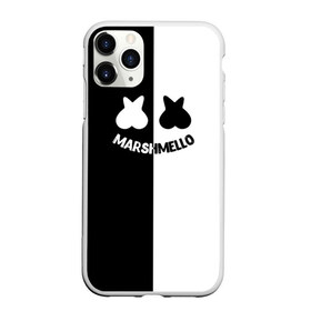 Чехол для iPhone 11 Pro матовый с принтом Marshmello в Екатеринбурге, Силикон |  | Тематика изображения на принте: black and white | christopher comstock | dj | marshmello | music | диджей | клубная музыка | клубняк | крис комсток | логотип | маршмэллоу | музыка | черно белый