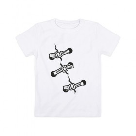 Детская футболка хлопок с принтом Дрифт стяжки (zip tie) в Екатеринбурге, 100% хлопок | круглый вырез горловины, полуприлегающий силуэт, длина до линии бедер | 