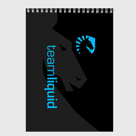 Скетчбук с принтом TEAM LIQUID в Екатеринбурге, 100% бумага
 | 48 листов, плотность листов — 100 г/м2, плотность картонной обложки — 250 г/м2. Листы скреплены сверху удобной пружинной спиралью | 2019 | blue | cybersport | esport | liquid | logo | pro league | team | team liquid | киберспорт | логотип | тим ликвид | фирменные цвета