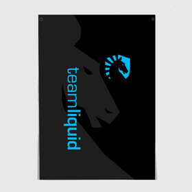 Постер с принтом TEAM LIQUID | ТИМ ЛИКВИД в Екатеринбурге, 100% бумага
 | бумага, плотность 150 мг. Матовая, но за счет высокого коэффициента гладкости имеет небольшой блеск и дает на свету блики, но в отличии от глянцевой бумаги не покрыта лаком | 2019 | blue | cybersport | esport | liquid | logo | pro league | team | team liquid | киберспорт | логотип | тим ликвид | фирменные цвета