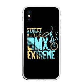 Чехол для iPhone XS Max матовый с принтом Street style в Екатеринбурге, Силикон | Область печати: задняя сторона чехла, без боковых панелей | Тематика изображения на принте: background | bike | black | bmx | drawing | extreme | graphics | movement | power | splashes | sport | spots | street | style | брызги | велосипед | графика | движение | жёлтый | надпись | пятна | рисунок | сила | синий | спорт | стиль | текст | уличный |