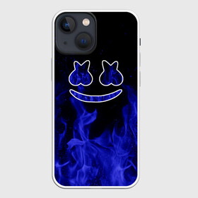 Чехол для iPhone 13 mini с принтом Marshmello Fire в Екатеринбурге,  |  | christopher comstock | dj | fire | marshmello | music | диджей | искры | клубная музыка | клубняк | крис комсток | логотип | маршмэллоу | музыка | огонь | пламя