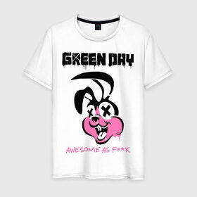 Мужская футболка хлопок с принтом Green Day в Екатеринбурге, 100% хлопок | прямой крой, круглый вырез горловины, длина до линии бедер, слегка спущенное плечо. | Тематика изображения на принте: green day | greenday | punk | rock | грин дэй | группы | музыка | панк | рок