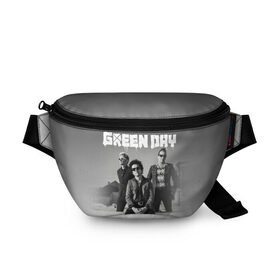 Поясная сумка 3D с принтом Green Day в Екатеринбурге, 100% полиэстер | плотная ткань, ремень с регулируемой длиной, внутри несколько карманов для мелочей, основное отделение и карман с обратной стороны сумки застегиваются на молнию | green day | greenday | punk | rock | грин дэй | группы | музыка | панк | рок