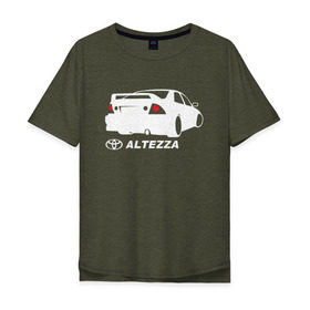 Мужская футболка хлопок Oversize с принтом Toyota Altezza (2) в Екатеринбурге, 100% хлопок | свободный крой, круглый ворот, “спинка” длиннее передней части | Тематика изображения на принте: altezza | toyota | toyota altezza