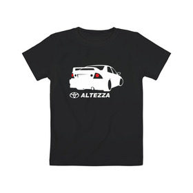 Детская футболка хлопок с принтом Toyota Altezza (2) в Екатеринбурге, 100% хлопок | круглый вырез горловины, полуприлегающий силуэт, длина до линии бедер | altezza | toyota | toyota altezza