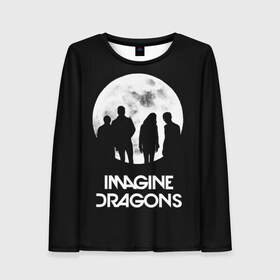 Женский лонгслив 3D с принтом Imagine Dragons в Екатеринбурге, 100% полиэстер | длинные рукава, круглый вырез горловины, полуприлегающий силуэт | believer | evolve | imagine dragons | night visions | radioactive | rock | группы | имейджин драгонс | инди | музыка | рок