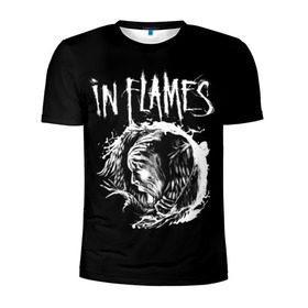 Мужская футболка 3D спортивная с принтом In Flames в Екатеринбурге, 100% полиэстер с улучшенными характеристиками | приталенный силуэт, круглая горловина, широкие плечи, сужается к линии бедра | battles | death metal | in flames | inflames | metal | rock | группы | дэт метал | метал | музыка | рок