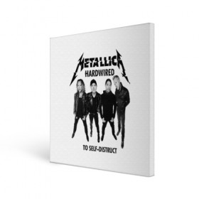 Холст квадратный с принтом Metallica в Екатеринбурге, 100% ПВХ |  | heavy metal | metal | metallica | группы | метал | металлика | музыка | рок | трэш метал | хєви метал