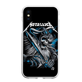 Чехол для iPhone XS Max матовый с принтом Metallica в Екатеринбурге, Силикон | Область печати: задняя сторона чехла, без боковых панелей | heavy metal | metal | metallica | группы | метал | металлика | музыка | рок | трэш метал | хєви метал