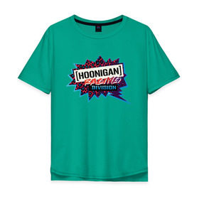 Мужская футболка хлопок Oversize с принтом Hoonigan (2) в Екатеринбурге, 100% хлопок | свободный крой, круглый ворот, “спинка” длиннее передней части | hoonigan