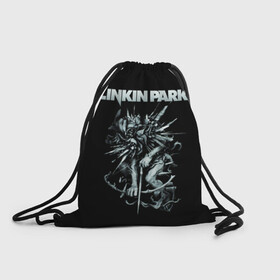 Рюкзак-мешок 3D с принтом Linkin Park в Екатеринбурге, 100% полиэстер | плотность ткани — 200 г/м2, размер — 35 х 45 см; лямки — толстые шнурки, застежка на шнуровке, без карманов и подкладки | chester bennington | linkin park | группы | линкин парк | метал | музыка | рок | честер беннингтон