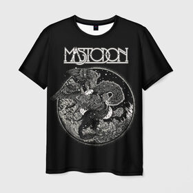 Мужская футболка 3D с принтом Mastodon в Екатеринбурге, 100% полиэфир | прямой крой, круглый вырез горловины, длина до линии бедер | leviathan | mastodon | metal | sludge metal | stoner | грув метал | группы | мастодон | метал | музыка | рок