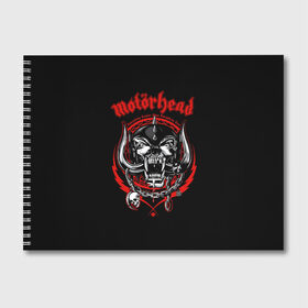 Альбом для рисования с принтом Motorhead в Екатеринбурге, 100% бумага
 | матовая бумага, плотность 200 мг. | motorhead | группы | лемми килмистер | метал | музыка | рок | хард рок | хеви метал