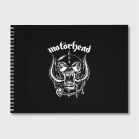 Альбом для рисования с принтом Motorhead в Екатеринбурге, 100% бумага
 | матовая бумага, плотность 200 мг. | motorhead | группы | лемми килмистер | метал | музыка | рок | хард рок | хеви метал