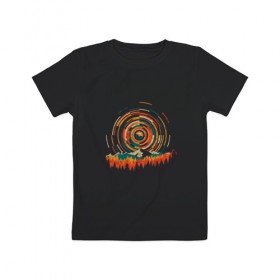 Детская футболка хлопок с принтом The Geometry of Sunrise в Екатеринбурге, 100% хлопок | круглый вырез горловины, полуприлегающий силуэт, длина до линии бедер | геометрия | солнце
