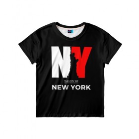 Детская футболка 3D с принтом New York City в Екатеринбурге, 100% гипоаллергенный полиэфир | прямой крой, круглый вырез горловины, длина до линии бедер, чуть спущенное плечо, ткань немного тянется | america | city | large | liberty | new york | sculpture | statue | symbol | usa | америка | большие | буквы | город | графика | жизни | иллюстрация | искусство | мода | нью йорк | рисунок | свободы | силуэт | символ | скульптура | статуя
