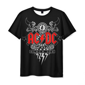 Мужская футболка 3D с принтом AC/DC в Екатеринбурге, 100% полиэфир | прямой крой, круглый вырез горловины, длина до линии бедер | ac dc | acdc | группы | метал | музыка | рок | хард рок | эйси диси | эйсидиси