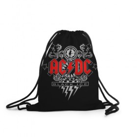 Рюкзак-мешок 3D с принтом AC/DC в Екатеринбурге, 100% полиэстер | плотность ткани — 200 г/м2, размер — 35 х 45 см; лямки — толстые шнурки, застежка на шнуровке, без карманов и подкладки | ac dc | acdc | группы | метал | музыка | рок | хард рок | эйси диси | эйсидиси