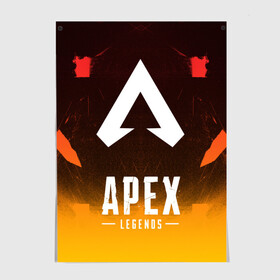 Постер с принтом APEX LEGENDS в Екатеринбурге, 100% бумага
 | бумага, плотность 150 мг. Матовая, но за счет высокого коэффициента гладкости имеет небольшой блеск и дает на свету блики, но в отличии от глянцевой бумаги не покрыта лаком | apex | apex legends | battle | battle royal | titanfall | апекс | апекс легендс | батл рояль | битва | война | королевская битва