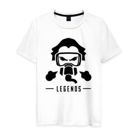Мужская футболка хлопок с принтом APEX LEGENDS BLOODHOUND в Екатеринбурге, 100% хлопок | прямой крой, круглый вырез горловины, длина до линии бедер, слегка спущенное плечо. | 