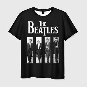 Мужская футболка 3D с принтом The Beatles в Екатеринбурге, 100% полиэфир | прямой крой, круглый вырез горловины, длина до линии бедер | beatles | the beatles | битлз | битлс | битлы | группы | джон леннон | джордж харрисон | легенды | музыка | пол маккартни | ринго старр | рок