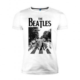 Мужская футболка премиум с принтом The Beatles в Екатеринбурге, 92% хлопок, 8% лайкра | приталенный силуэт, круглый вырез ворота, длина до линии бедра, короткий рукав | beatles | the beatles | битлз | битлс | битлы | группы | джон леннон | джордж харрисон | легенды | музыка | пол маккартни | ринго старр | рок