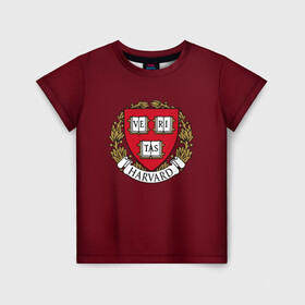 Детская футболка 3D с принтом Harvard University в Екатеринбурге, 100% гипоаллергенный полиэфир | прямой крой, круглый вырез горловины, длина до линии бедер, чуть спущенное плечо, ткань немного тянется | harvard university | usa | америка | вуз | гарвард | колледж | образование | студенты | сша | университет | школа