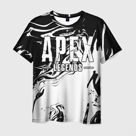 Мужская футболка 3D с принтом Apex Legends в Екатеринбурге, 100% полиэфир | прямой крой, круглый вырез горловины, длина до линии бедер | battle | royale | апекс | битва | боевой | королевская | легендс | лутбокс | оружие | робот | спектры | титан | шутер