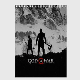 Скетчбук с принтом GOD of WAR в Екатеринбурге, 100% бумага
 | 48 листов, плотность листов — 100 г/м2, плотность картонной обложки — 250 г/м2. Листы скреплены сверху удобной пружинной спиралью | god of war | god of war 2 | god of war ii | бог войны | война богов | колосс родосский | кратос | крик