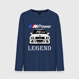 Мужской лонгслив хлопок с принтом BMW Power LEGEND в Екатеринбурге, 100% хлопок |  | bmw | legend | motorsport | power | авто | автомобиль | бмв | бумер | бэха | крутая | легенда | машина | немецкое | тачка