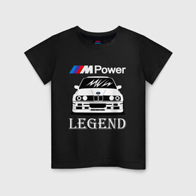 Детская футболка хлопок с принтом BMW Power LEGEND в Екатеринбурге, 100% хлопок | круглый вырез горловины, полуприлегающий силуэт, длина до линии бедер | Тематика изображения на принте: bmw | legend | motorsport | power | авто | автомобиль | бмв | бумер | бэха | крутая | легенда | машина | немецкое | тачка