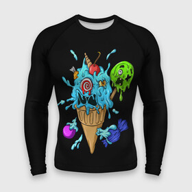 Мужской рашгард 3D с принтом Мороженое Монстр в Екатеринбурге,  |  | candy | ice cream | marshmallow | monster | monsters | oreo | sweets | zombie | зомби | леденец | леденцы | маршмеллоу | монстр | монстры | мороженое | орео | сладости