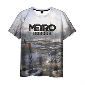 Мужская футболка 3D с принтом Метро в Екатеринбурге, 100% полиэфир | прямой крой, круглый вырез горловины, длина до линии бедер | Тематика изображения на принте: exodus | metro | stalker | артем | исход | метро | сталкер | эксодус