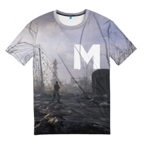 Мужская футболка 3D с принтом M в Екатеринбурге, 100% полиэфир | прямой крой, круглый вырез горловины, длина до линии бедер | exodus | metro | stalker | артем | исход | метро | сталкер | эксодус