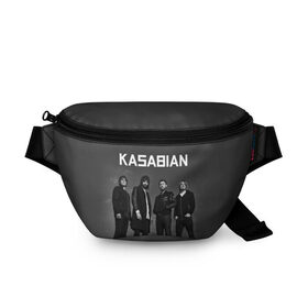 Поясная сумка 3D с принтом Kasabian в Екатеринбурге, 100% полиэстер | плотная ткань, ремень с регулируемой длиной, внутри несколько карманов для мелочей, основное отделение и карман с обратной стороны сумки застегиваются на молнию | kasabian | группы | касабиан | касейбиан | крис эдвардс | музыка | рок | рок группы | серджио пиццорно | том мейган