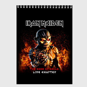 Скетчбук с принтом Iron Maiden в Екатеринбурге, 100% бумага
 | 48 листов, плотность листов — 100 г/м2, плотность картонной обложки — 250 г/м2. Листы скреплены сверху удобной пружинной спиралью | heavy metal | iron maiden | metal | айрон мейден | группы | метал | музыка | рок | хеви метал