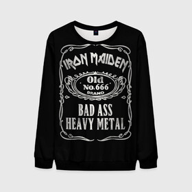 Мужской свитшот 3D с принтом Iron Maiden в Екатеринбурге, 100% полиэстер с мягким внутренним слоем | круглый вырез горловины, мягкая резинка на манжетах и поясе, свободная посадка по фигуре | Тематика изображения на принте: heavy metal | iron maiden | metal | айрон мейден | группы | метал | музыка | рок | хеви метал