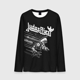 Мужской лонгслив 3D с принтом Judas Priest в Екатеринбурге, 100% полиэстер | длинные рукава, круглый вырез горловины, полуприлегающий силуэт | judas priest | metal | rock | группы | метал | музыка | рок | хард рок | хэви метал