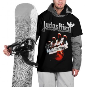 Накидка на куртку 3D с принтом Judas Priest в Екатеринбурге, 100% полиэстер |  | judas priest | metal | rock | группы | метал | музыка | рок | хард рок | хэви метал