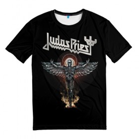 Мужская футболка 3D с принтом Judas Priest в Екатеринбурге, 100% полиэфир | прямой крой, круглый вырез горловины, длина до линии бедер | judas priest | metal | rock | группы | метал | музыка | рок | хард рок | хэви метал