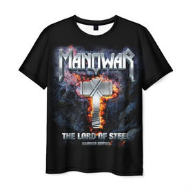 Мужская футболка 3D с принтом Manowar в Екатеринбурге, 100% полиэфир | прямой крой, круглый вырез горловины, длина до линии бедер | heavy metal | manowar | power metal | группы | метал | музыка | пауэр метал | рок | хеви метал