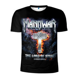 Мужская футболка 3D спортивная с принтом Manowar в Екатеринбурге, 100% полиэстер с улучшенными характеристиками | приталенный силуэт, круглая горловина, широкие плечи, сужается к линии бедра | heavy metal | manowar | power metal | группы | метал | музыка | пауэр метал | рок | хеви метал