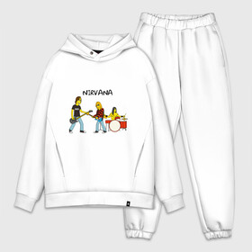 Мужской костюм хлопок OVERSIZE с принтом Nirvana в стиле simpsons в Екатеринбурге,  |  | nirvana | simpsons | барабаны | басы | гитара | курт | курт кобейн | музыканты | мультик | нирвана | рок | симпсоны